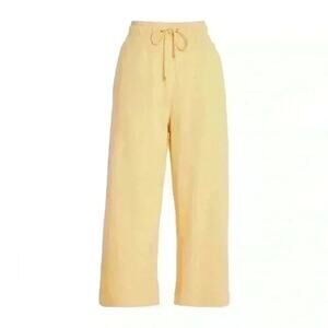 Frame Cropped French Cotton - Terry Track Pants Size L